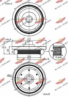 Autokit 03.90237 - Piedziņas skriemelis, Kloķvārpsta ps1.lv