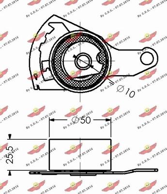 Autokit 03.495 - Spriegotājrullītis, Gāzu sadales mehānisma piedziņas siksna ps1.lv