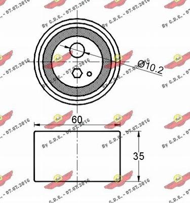 Autokit 03.415 - Spriegotājrullītis, Gāzu sadales mehānisma piedziņas siksna ps1.lv