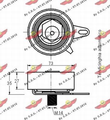 Autokit 03.563 - Spriegotājrullītis, Gāzu sadales mehānisma piedziņas siksna ps1.lv