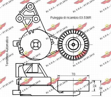 Autokit 03.567 - Siksnas spriegotājs, Ķīļsiksna ps1.lv