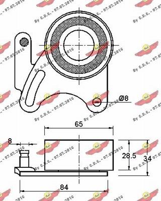 Autokit 03.098 - Spriegotājrullītis, Gāzu sadales mehānisma piedziņas siksna ps1.lv