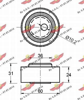 Autokit 03.142 - Spriegotājrullītis, Gāzu sadales mehānisma piedziņas siksna ps1.lv