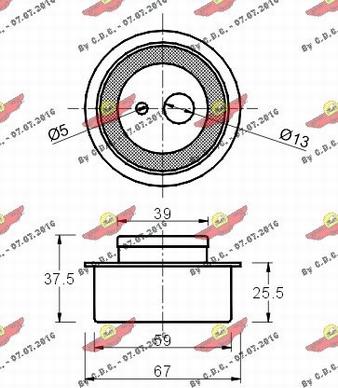 Autokit 03.109 - Spriegotājrullītis, Gāzu sadales mehānisma piedziņas siksna ps1.lv