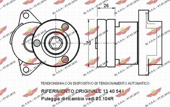 Autokit 03.104 - Siksnas spriegotājs, Ķīļsiksna ps1.lv