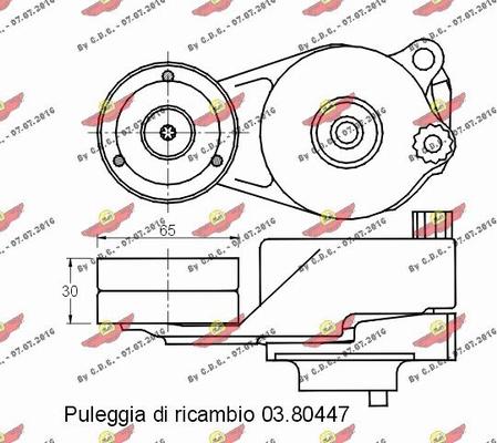 Autokit 03.80993 - Siksnas spriegotājs, Ķīļsiksna ps1.lv