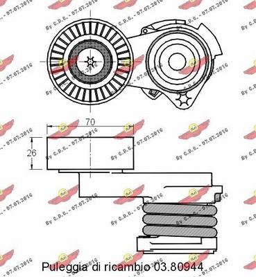 Autokit 03.80943 - Siksnas spriegotājs, Ķīļsiksna ps1.lv