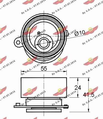 Autokit 03.80954 - Spriegotājrullītis, Gāzu sadales mehānisma piedziņas siksna ps1.lv