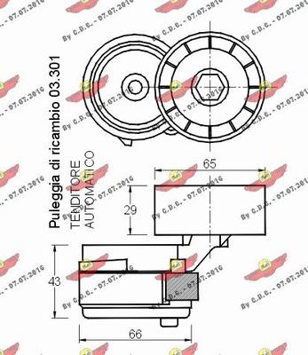 Autokit 03.80960 - Siksnas spriegotājs, Ķīļsiksna ps1.lv