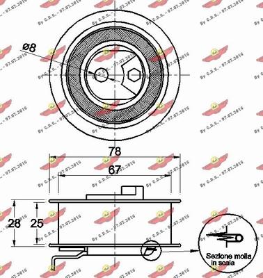 Autokit 03.80913 - Spriegotājrullītis, Gāzu sadales mehānisma piedziņas siksna ps1.lv