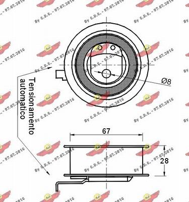 Autokit 03.80912 - Spriegotājrullītis, Gāzu sadales mehānisma piedziņas siksna ps1.lv