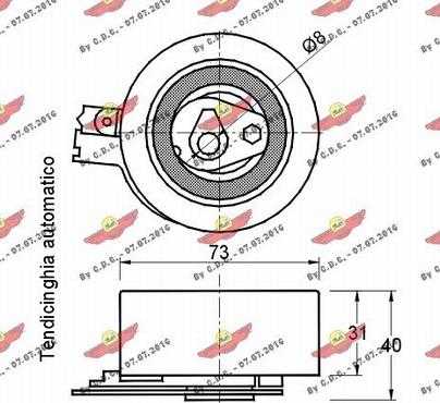 Autokit 03.80499 - Spriegotājrullītis, Gāzu sadales mehānisma piedziņas siksna ps1.lv