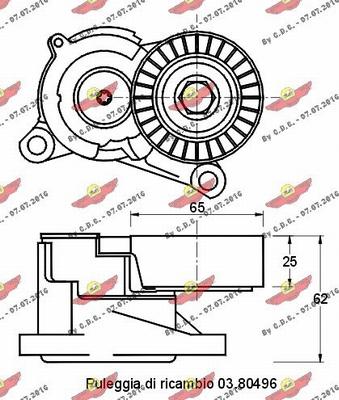 Autokit 03.80495 - Siksnas spriegotājs, Ķīļsiksna ps1.lv