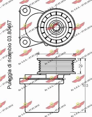 Autokit 03.80466 - Siksnas spriegotājs, Ķīļsiksna ps1.lv