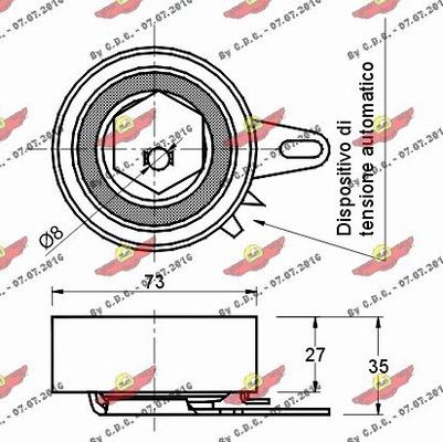 Autokit 03.80404 - Spriegotājrullītis, Gāzu sadales mehānisma piedziņas siksna ps1.lv