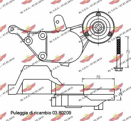 Autokit 03.80414 - Siksnas spriegotājs, Ķīļsiksna ps1.lv