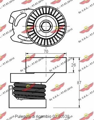 Autokit 03.80418 - Siksnas spriegotājs, Ķīļsiksna ps1.lv