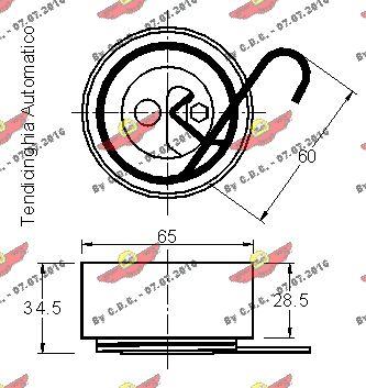 Autokit 03.80564 - Spriegotājrullītis, Gāzu sadales mehānisma piedziņas siksna ps1.lv