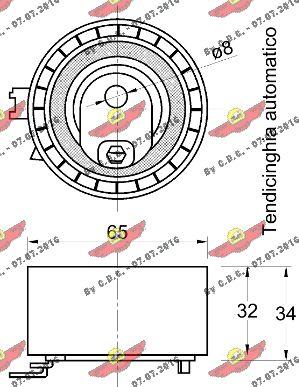 Autokit 03.80510 - Spriegotājrullītis, Gāzu sadales mehānisma piedziņas siksna ps1.lv