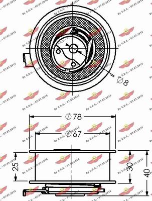 Autokit 03.80511 - Spriegotājrullītis, Gāzu sadales mehānisma piedziņas siksna ps1.lv