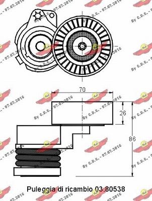 Autokit 03.80537 - Siksnas spriegotājs, Ķīļsiksna ps1.lv