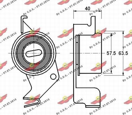 Autokit 03.80525 - Spriegotājrullītis, Gāzu sadales mehānisma piedziņas siksna ps1.lv