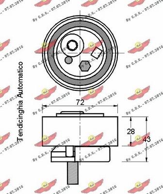 Autokit 03.80528 - Spriegotājrullītis, Gāzu sadales mehānisma piedziņas siksna ps1.lv