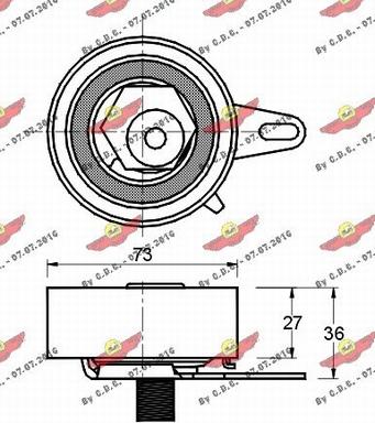 Autokit 03.80696 - Spriegotājrullītis, Gāzu sadales mehānisma piedziņas siksna ps1.lv