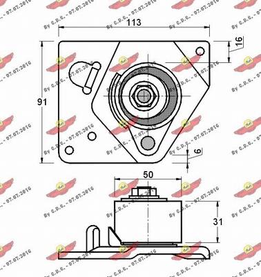 Autokit 03.80606 - Spriegotājrullītis, Gāzu sadales mehānisma piedziņas siksna ps1.lv