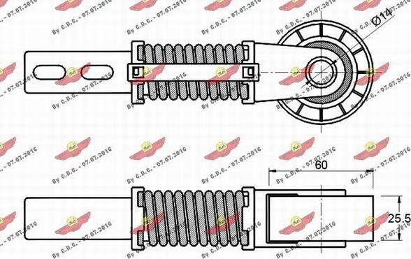 Autokit 03.80689 - Siksnas spriegotājs, Ķīļsiksna ps1.lv