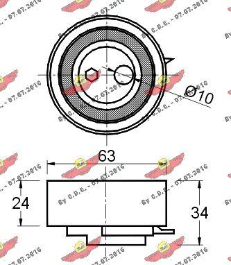 Autokit 03.80188 - Spriegotājrullītis, Gāzu sadales mehānisma piedziņas siksna ps1.lv