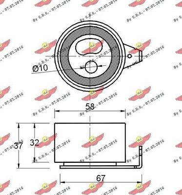 Autokit 03.80854 - Spriegotājrullītis, Gāzu sadales mehānisma piedziņas siksna ps1.lv