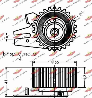 Autokit 03.80804 - Spriegotājrullītis, Gāzu sadales mehānisma piedziņas siksna ps1.lv