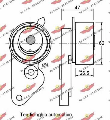 Autokit 03.80392 - Spriegotājrullītis, Gāzu sadales mehānisma piedziņas siksna ps1.lv