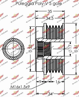 Autokit 03.80345 - Piedziņas skriemelis, Ģenerators ps1.lv