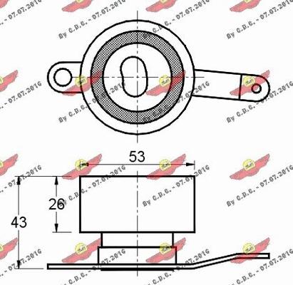 Autokit 03.80363 - Spriegotājrullītis, Gāzu sadales mehānisma piedziņas siksna ps1.lv