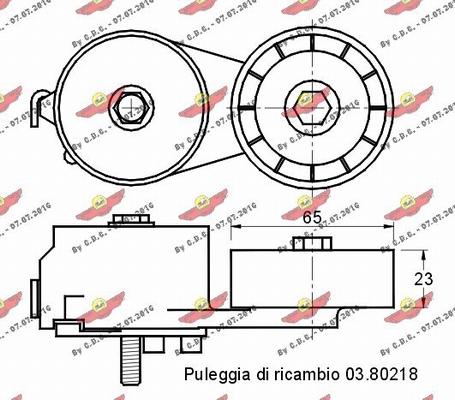 Autokit 03.80386 - Siksnas spriegotājs, Ķīļsiksna ps1.lv