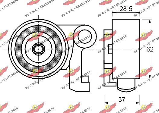 Autokit 03.80330 - Spriegotājrullītis, Gāzu sadales mehānisma piedziņas siksna ps1.lv