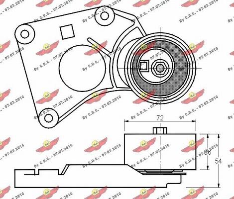 Autokit 03.80259 - Spriegotājrullītis, Gāzu sadales mehānisma piedziņas siksna ps1.lv