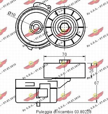 Autokit 03.80258 - Siksnas spriegotājs, Ķīļsiksna ps1.lv