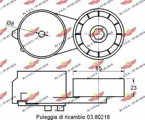 Autokit 03.80217 - Siksnas spriegotājs, Ķīļsiksna ps1.lv