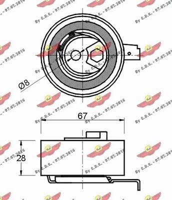 Autokit 03.80756 - Spriegotājrullītis, Gāzu sadales mehānisma piedziņas siksna ps1.lv