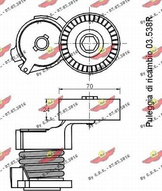 Autokit 03.80763 - Siksnas spriegotājs, Ķīļsiksna ps1.lv