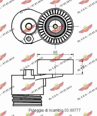 Autokit 03.80776 - Siksnas spriegotājs, Ķīļsiksna ps1.lv