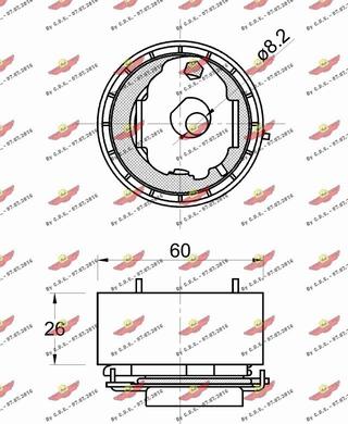 Autokit 03.81944 - Spriegotājrullītis, Gāzu sadales mehānisma piedziņas siksna ps1.lv