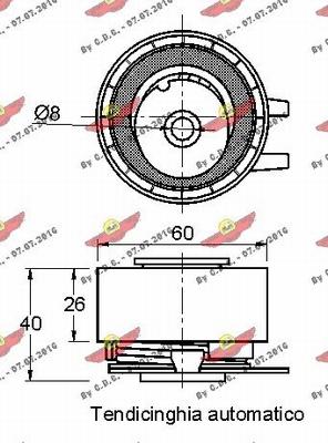 Autokit 03.81447 - Spriegotājrullītis, Gāzu sadales mehānisma piedziņas siksna ps1.lv