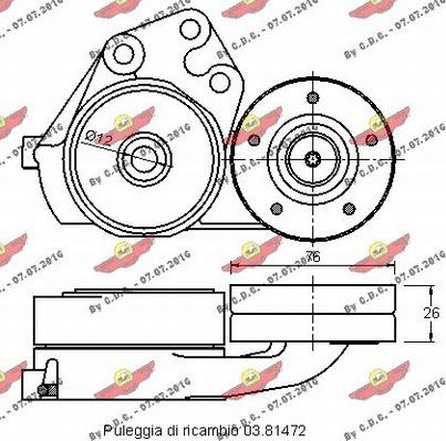 Autokit 03.81471 - Siksnas spriegotājs, Ķīļsiksna ps1.lv