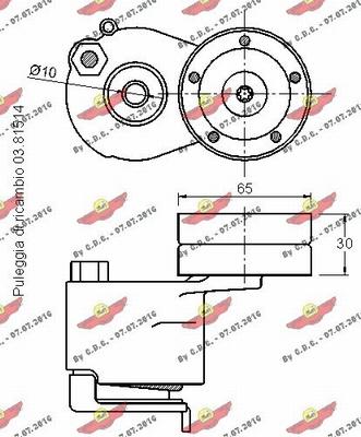 Autokit 03.81513 - Siksnas spriegotājs, Ķīļsiksna ps1.lv