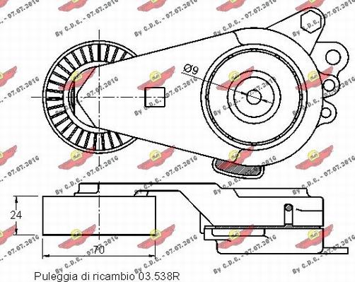 Autokit 03.81534 - Siksnas spriegotājs, Ķīļsiksna ps1.lv