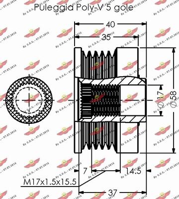 Autokit 03.81660 - Piedziņas skriemelis, Ģenerators ps1.lv